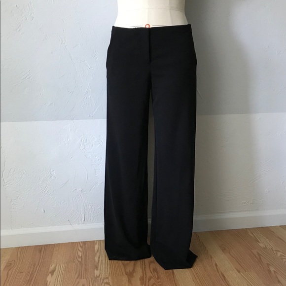 theory stretch wool tall  pants black 8 - Picture 1 of 8